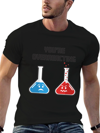 Camiseta Negra: Reacción Química Divertida