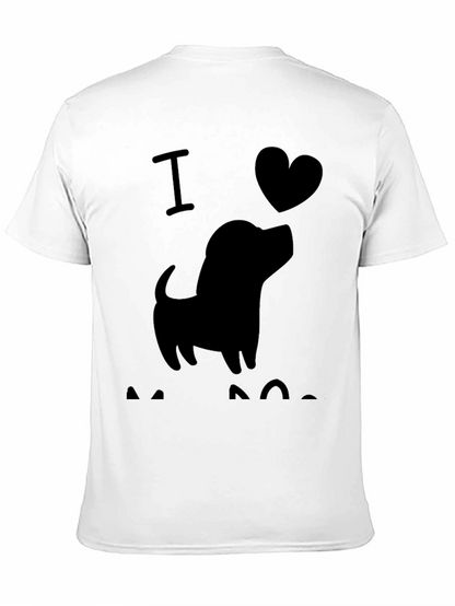 Camiseta Negra Hombre - Amo a los Perros