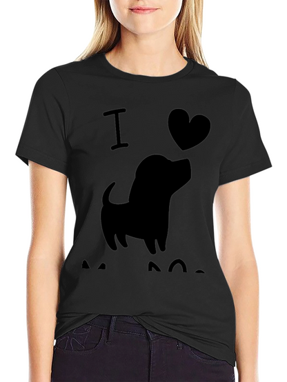 Camiseta Negra Hombre - Amo a los Perros