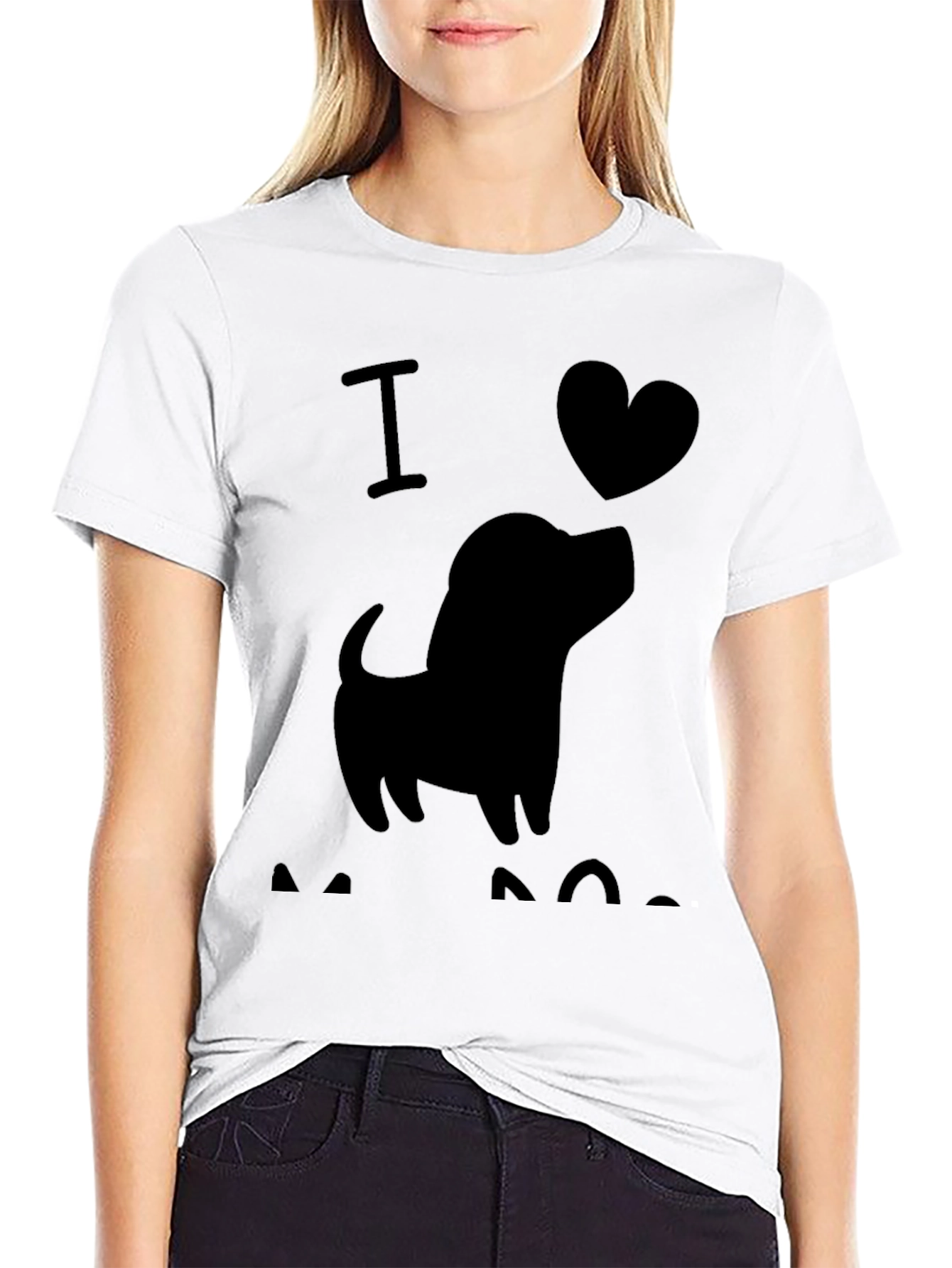 Camiseta Negra Hombre - Amo a los Perros