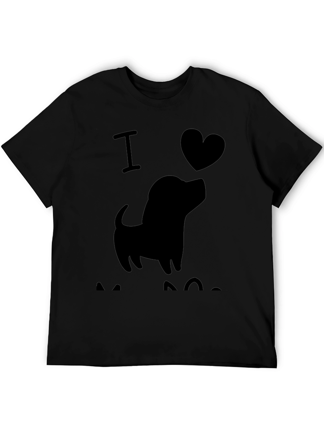 Camiseta Negra Hombre - Amo a los Perros