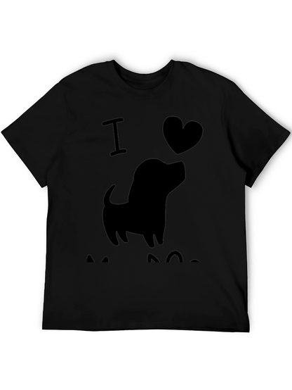 Camiseta Negra Hombre - Amo a los Perros