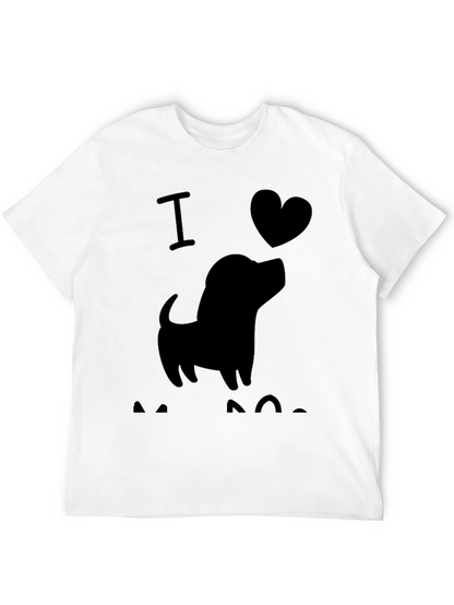 Camiseta Negra Hombre - Amo a los Perros