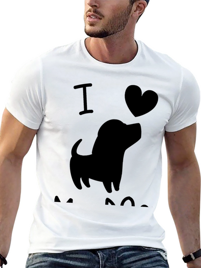 Camiseta Negra Hombre - Amo a los Perros