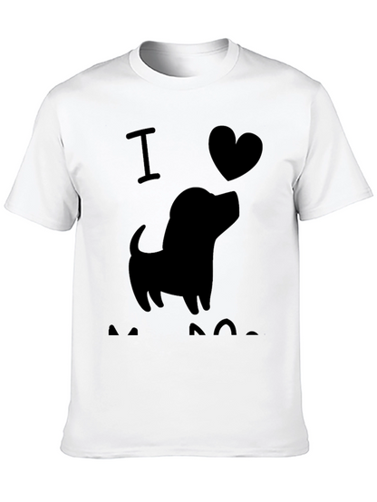 Camiseta Negra Hombre - Amo a los Perros