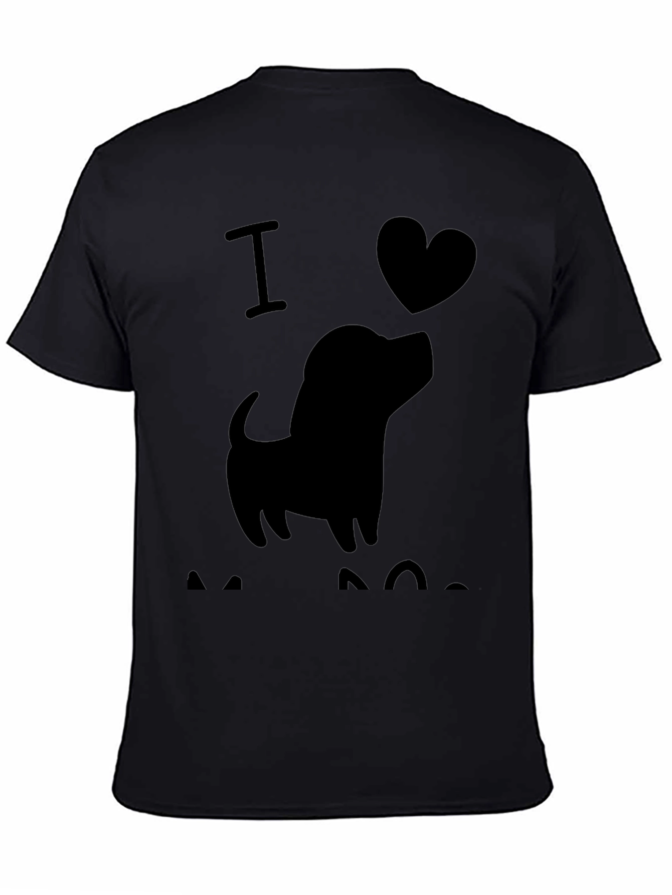 Camiseta Negra Hombre - Amo a los Perros