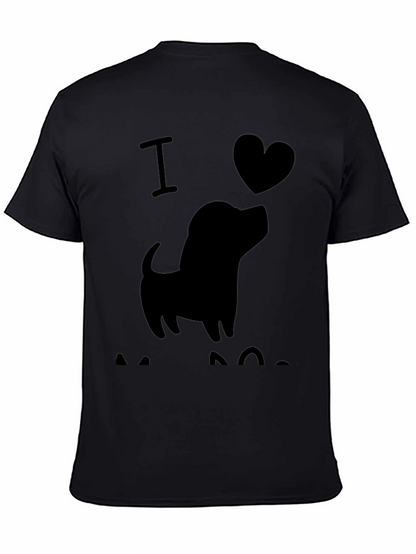Camiseta Negra Hombre - Amo a los Perros