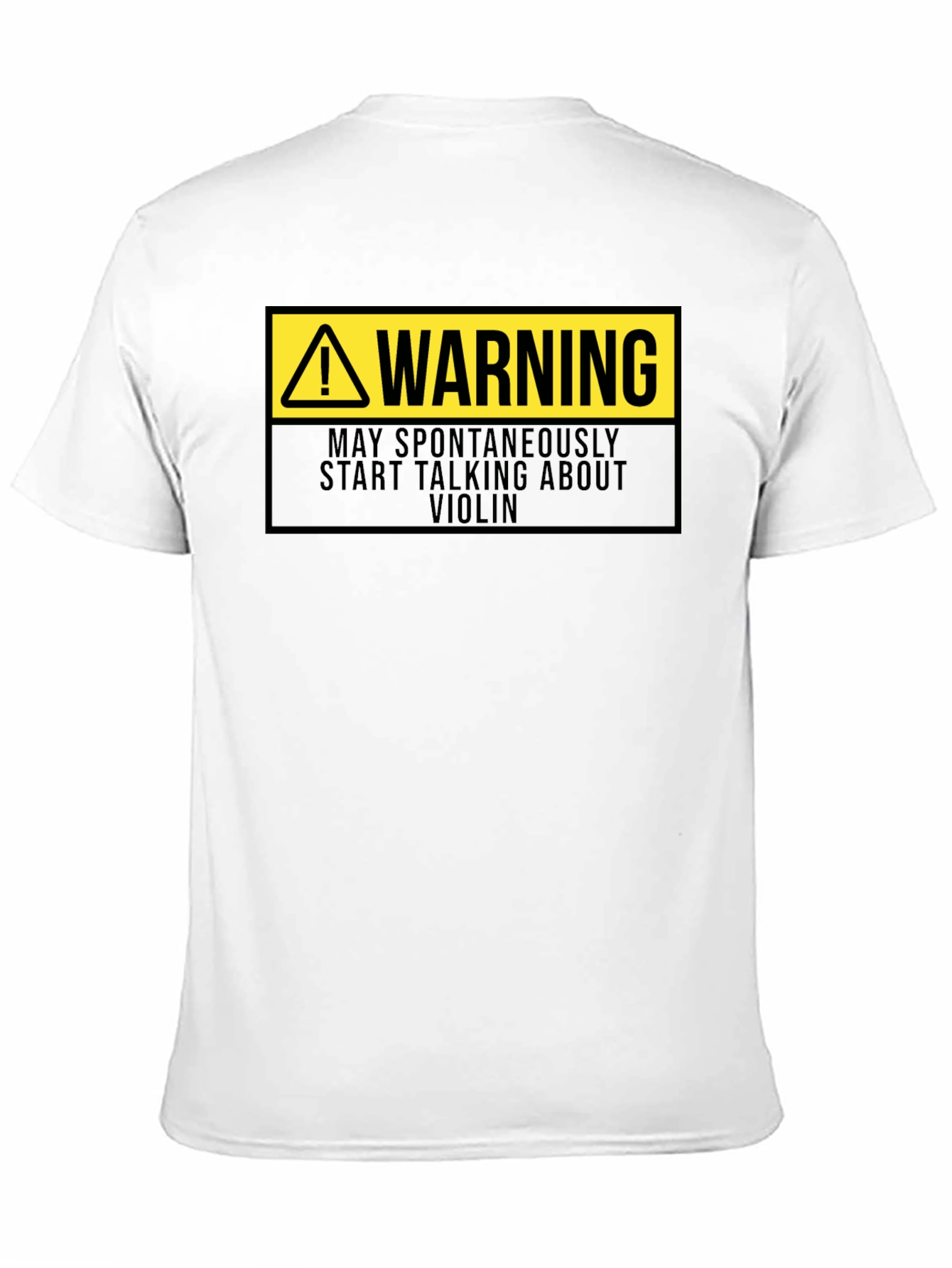Camiseta Negra: Advertencia - Violín