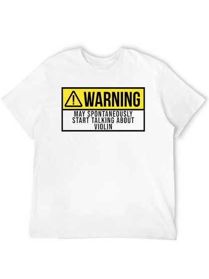 Camiseta Negra: Advertencia - Violín