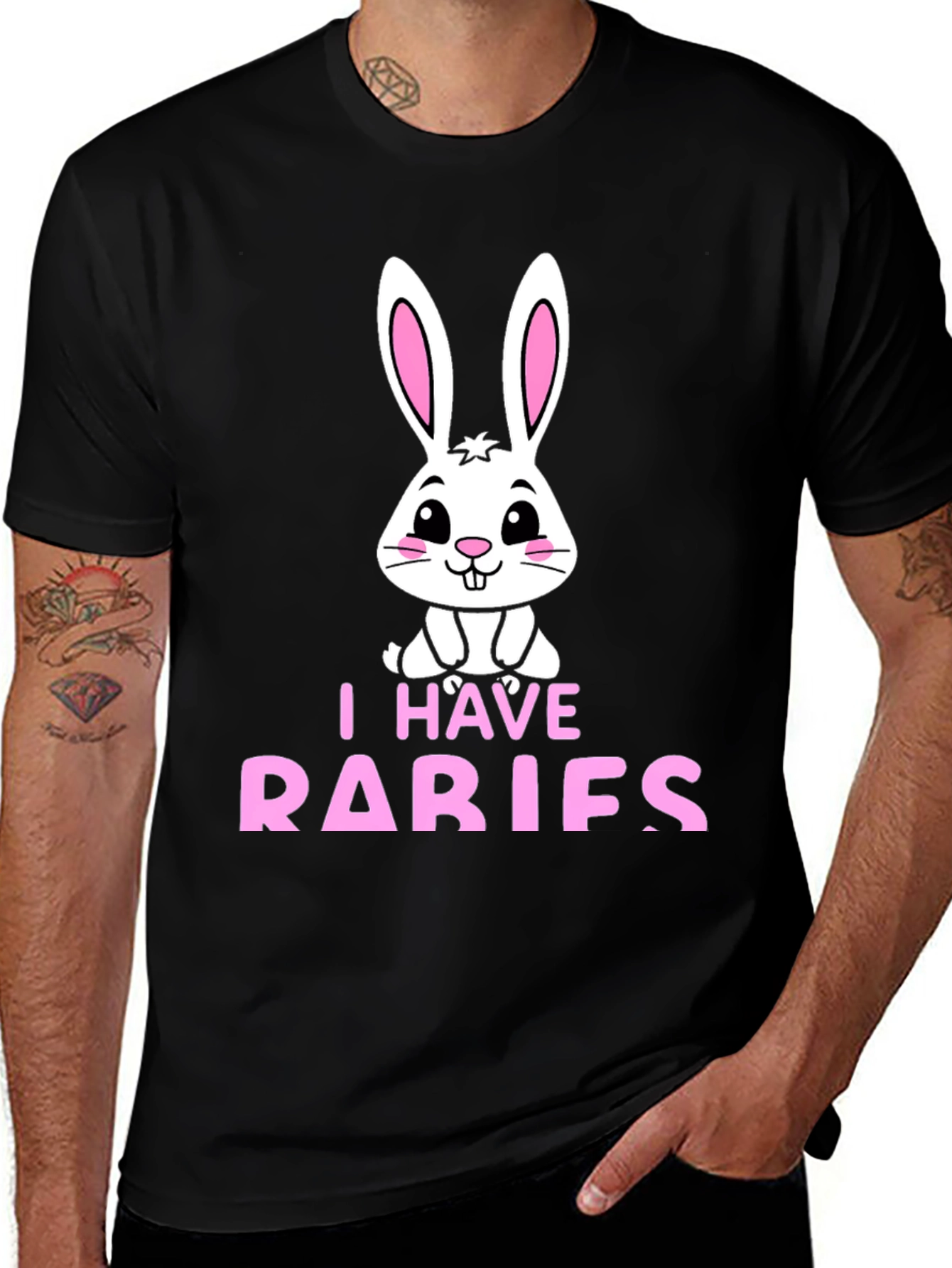 Camiseta Hombre Diseño Conejo - Aries