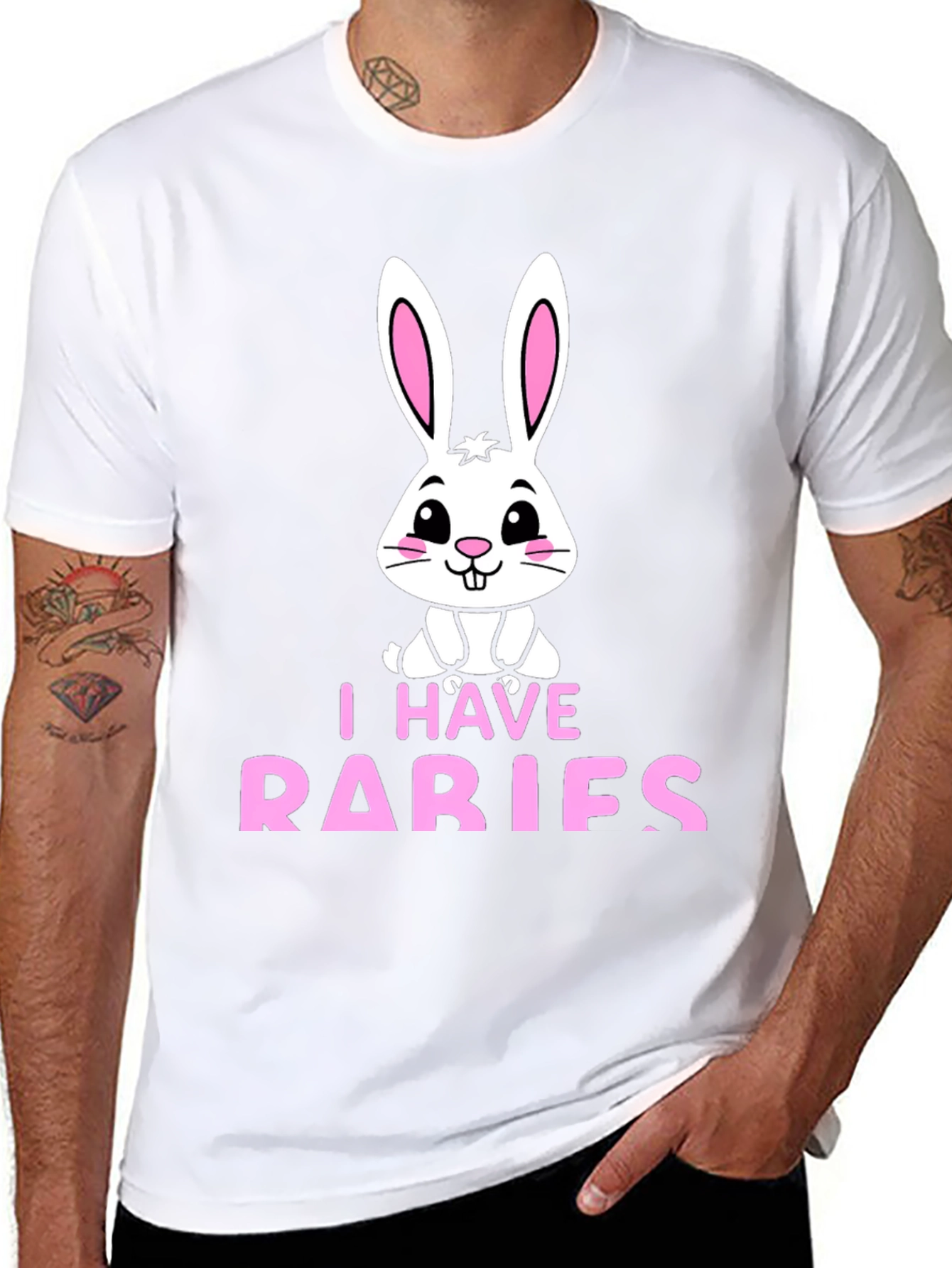 Camiseta Hombre Diseño Conejo - Aries