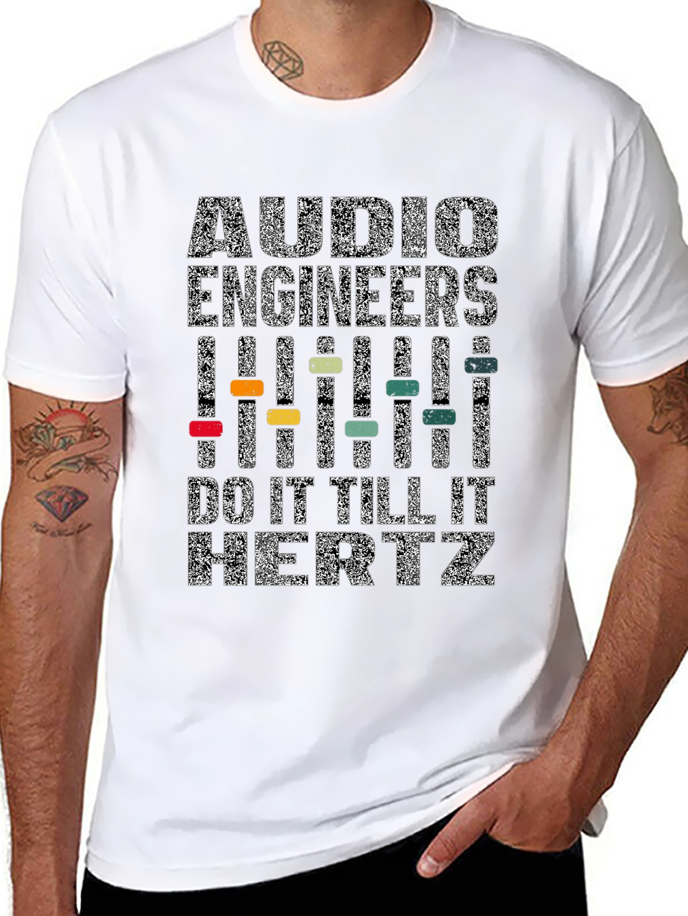 Camiseta Negra: Audio Engineers Do It Till It Hertz