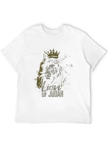 Camiseta Negra con Diseño de León de Judá