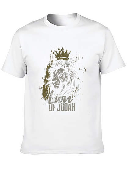 Camiseta Negra con Diseño de León de Judá