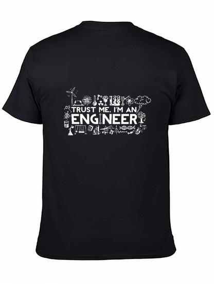 Camiseta Negra Divertida Ingeniero