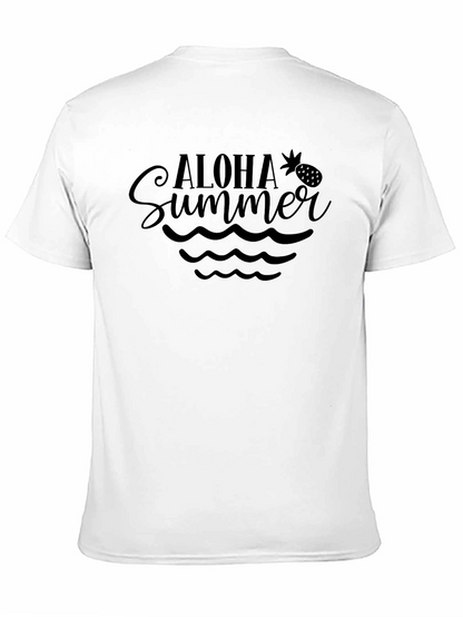 Camiseta Negra Aloha Summer para Hombre
