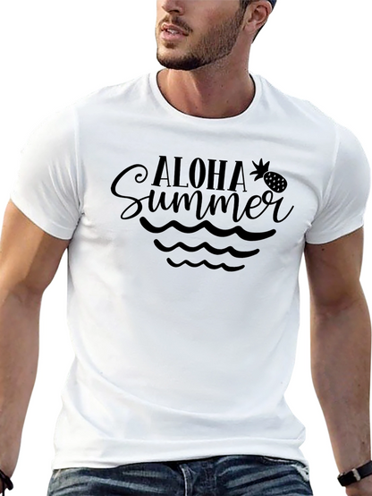Camiseta Negra Aloha Summer para Hombre