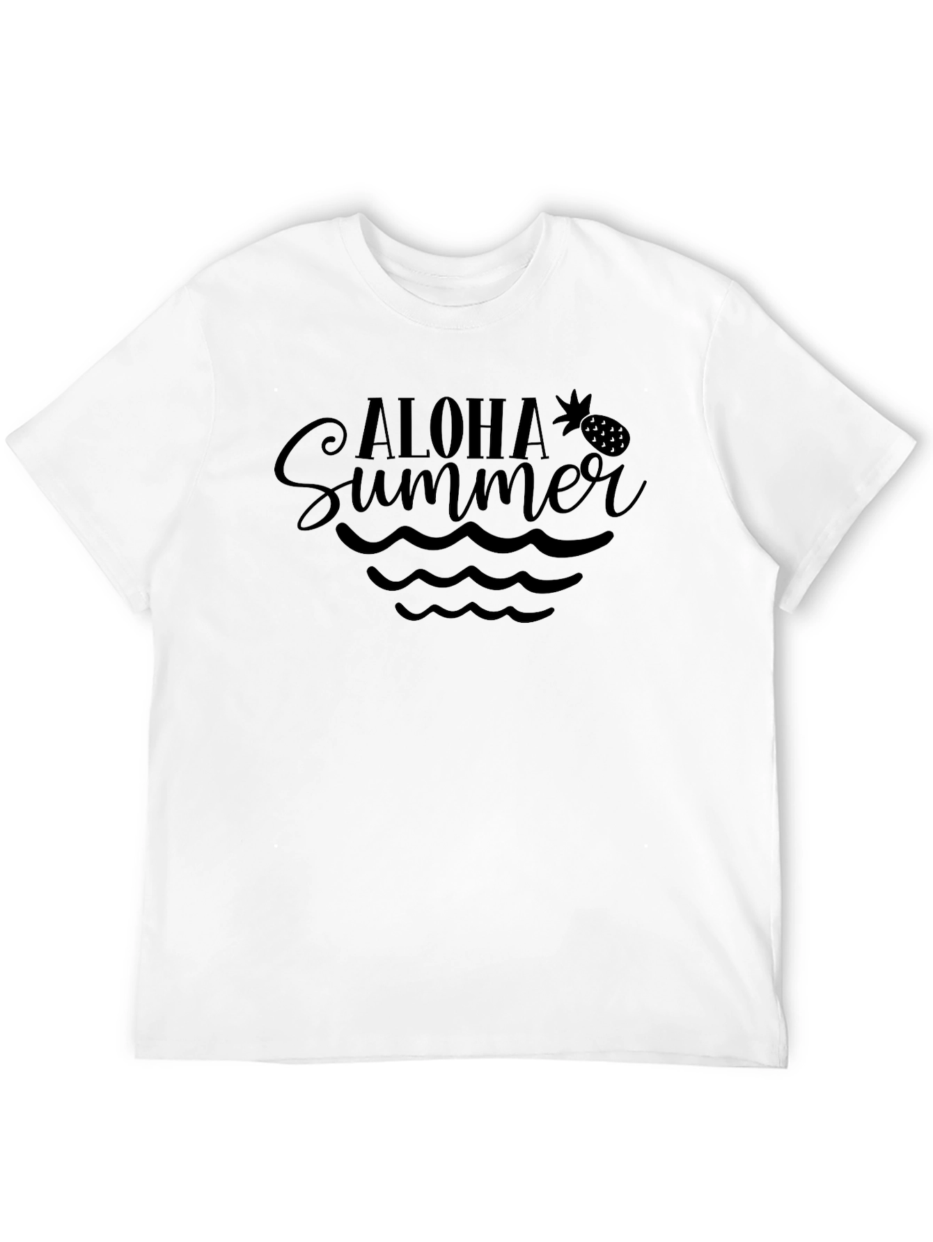 Camiseta Negra Aloha Summer para Hombre