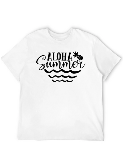 Camiseta Negra Aloha Summer para Hombre