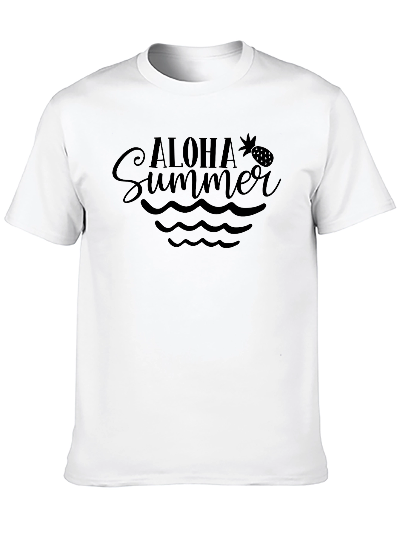 Camiseta Negra Aloha Summer para Hombre