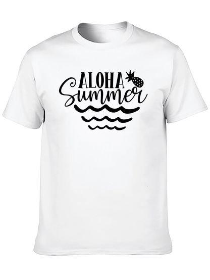 Camiseta Negra Aloha Summer para Hombre
