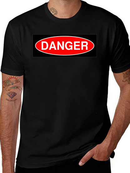 Camiseta Negra DANGER - Estilo Casual y Atrevido
