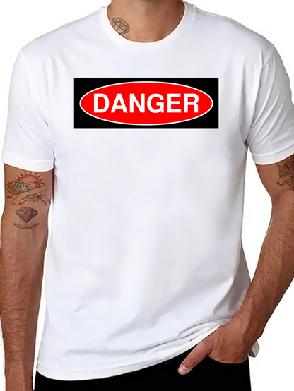 Camiseta Negra DANGER - Estilo Casual y Atrevido