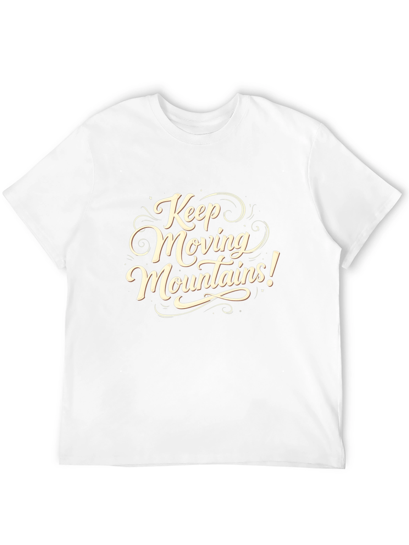 Camiseta Negra con Diseño Motivacional Keep Moving Mountains!