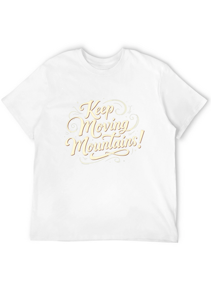 Camiseta Negra con Diseño Motivacional Keep Moving Mountains!