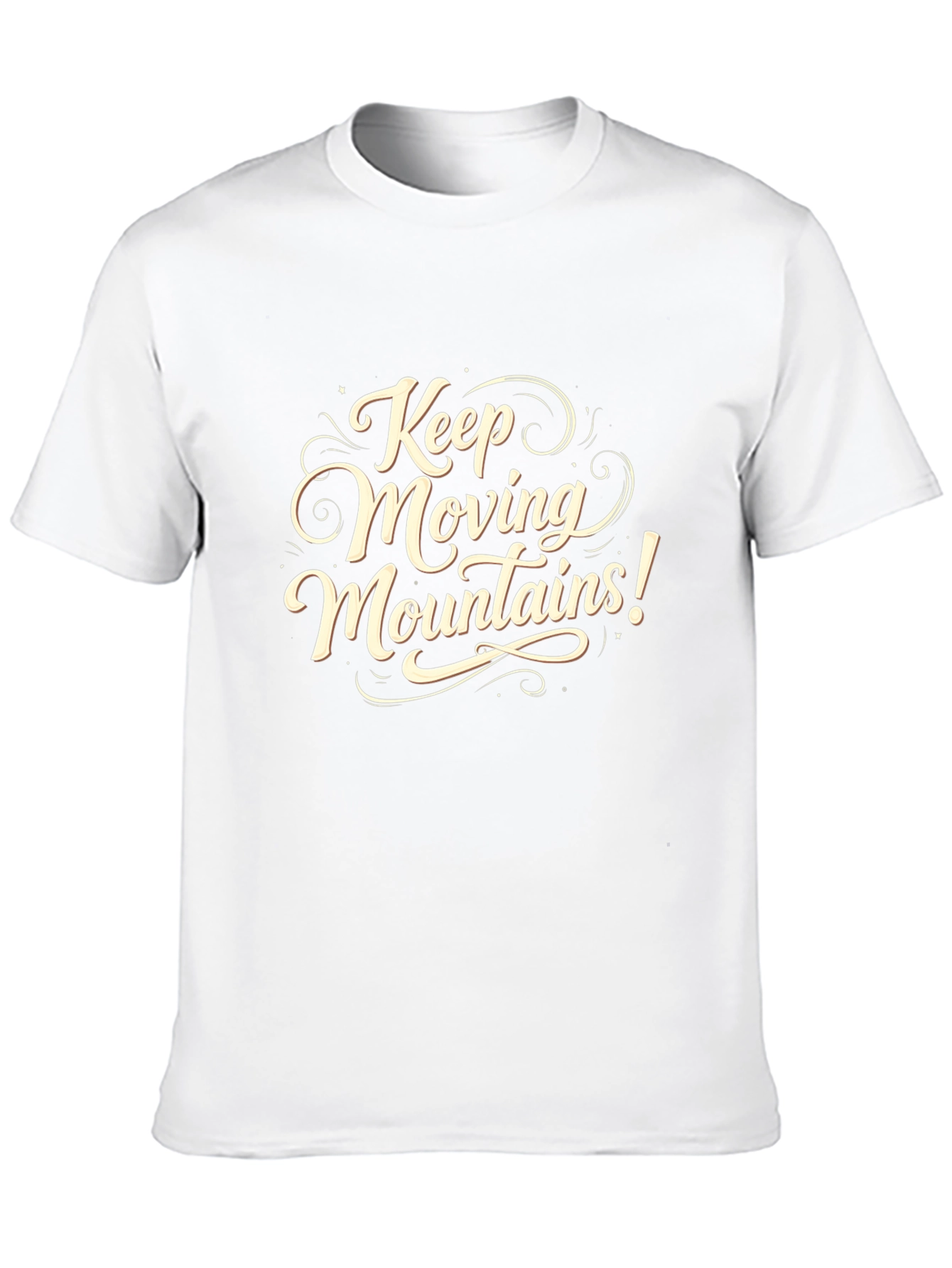 Camiseta Negra con Diseño Motivacional Keep Moving Mountains!