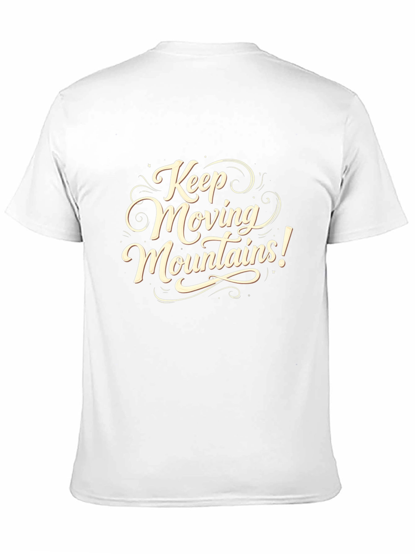 Camiseta Negra con Diseño Motivacional Keep Moving Mountains!