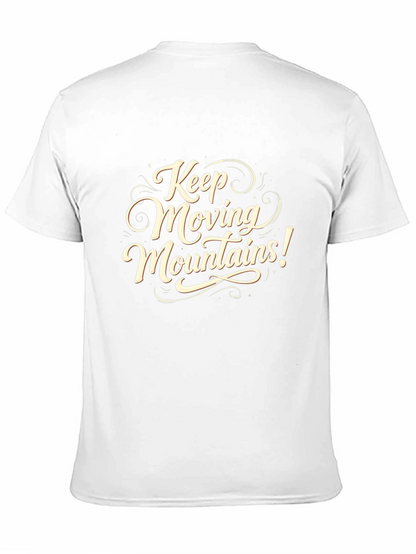 Camiseta Negra con Diseño Motivacional Keep Moving Mountains!