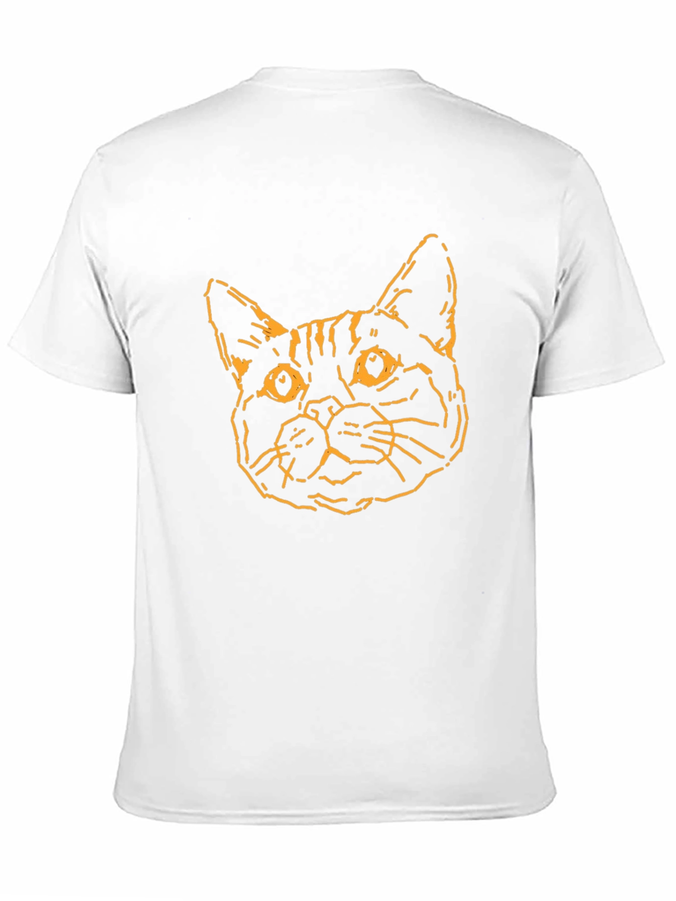 Camiseta Negra con Diseño de Gato Abstracto