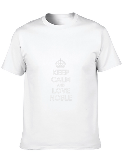 Camiseta Negra: Keep Calm and Love Noble