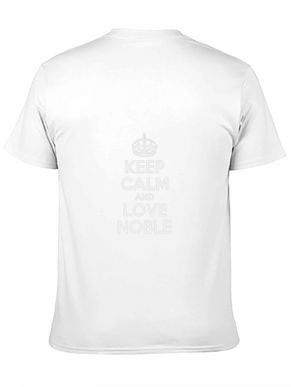 Camiseta Negra: Keep Calm and Love Noble