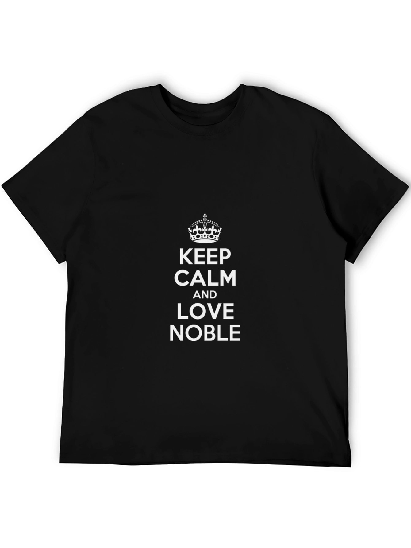 Camiseta Negra: Keep Calm and Love Noble