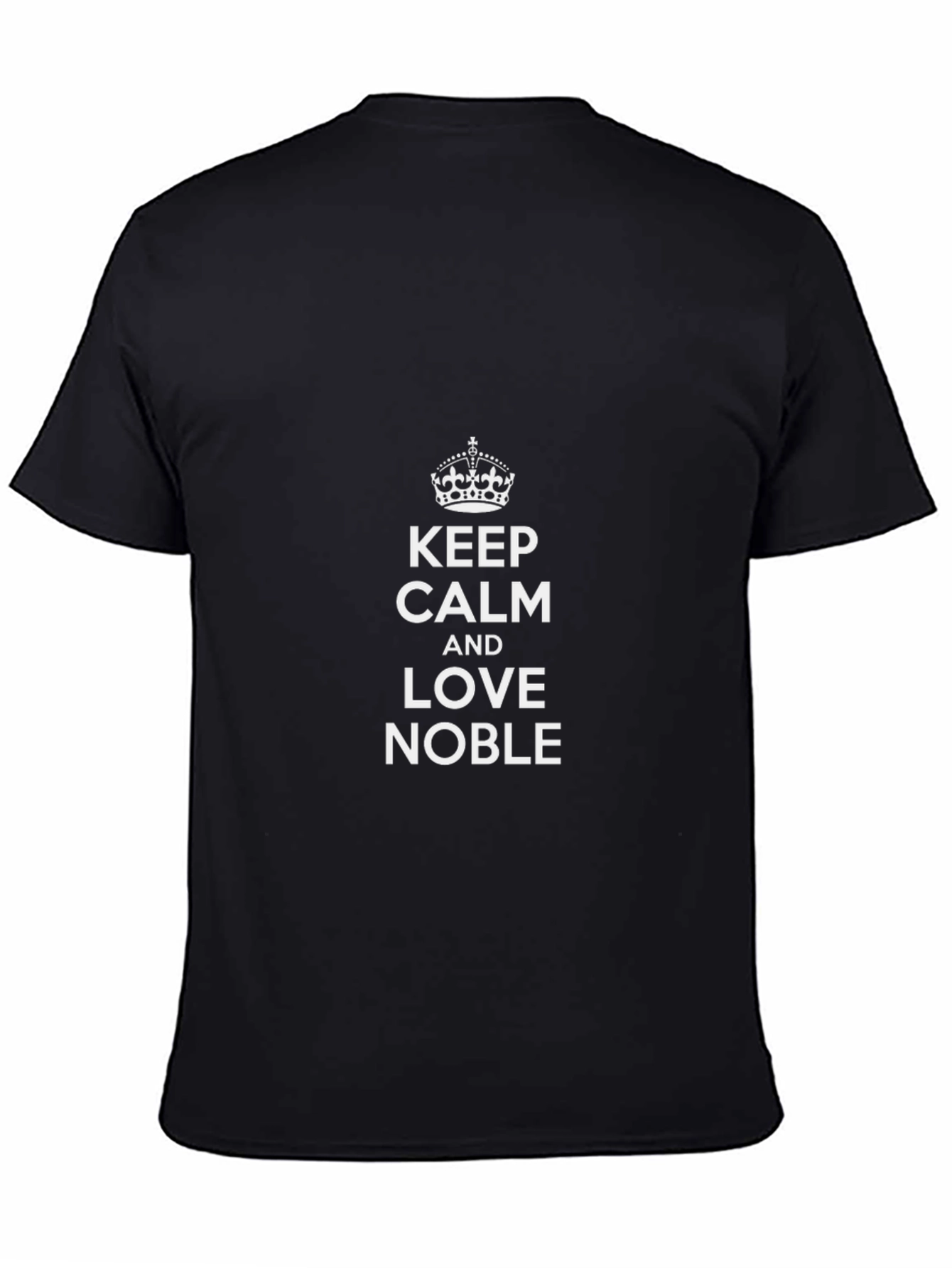 Camiseta Negra: Keep Calm and Love Noble
