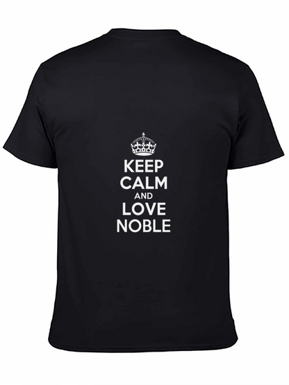 Camiseta Negra: Keep Calm and Love Noble