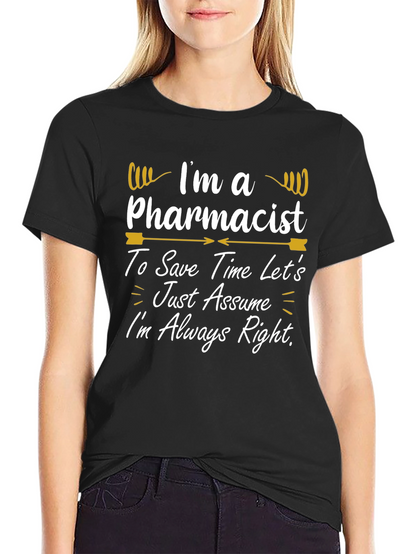 Camiseta Negra con Diseño de Farmacéutico