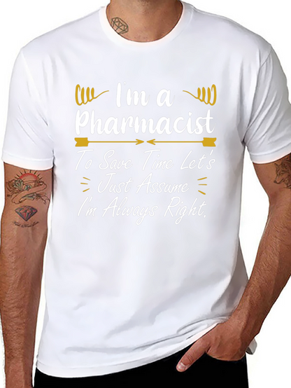 Camiseta Negra con Diseño de Farmacéutico