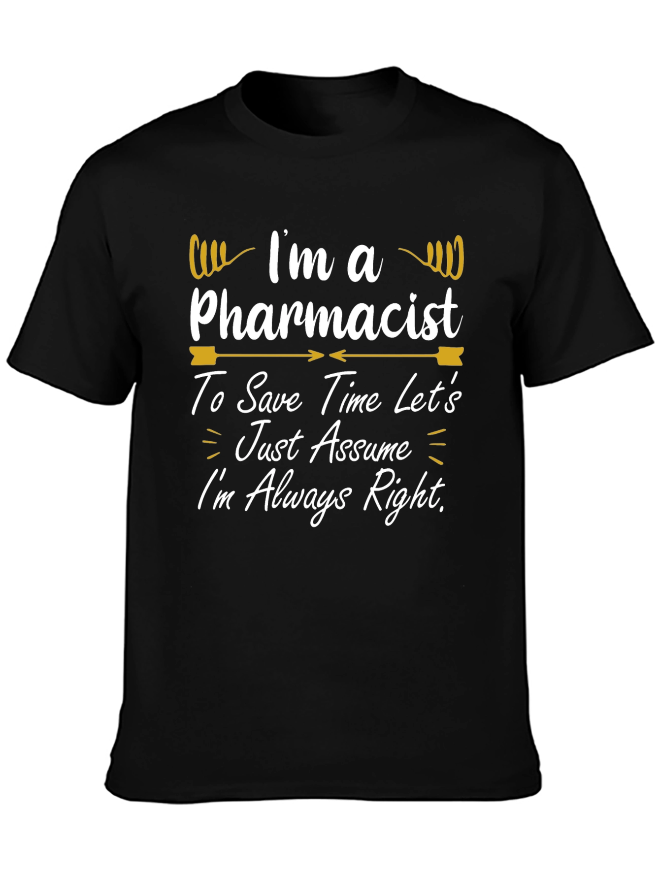 Camiseta Negra con Diseño de Farmacéutico