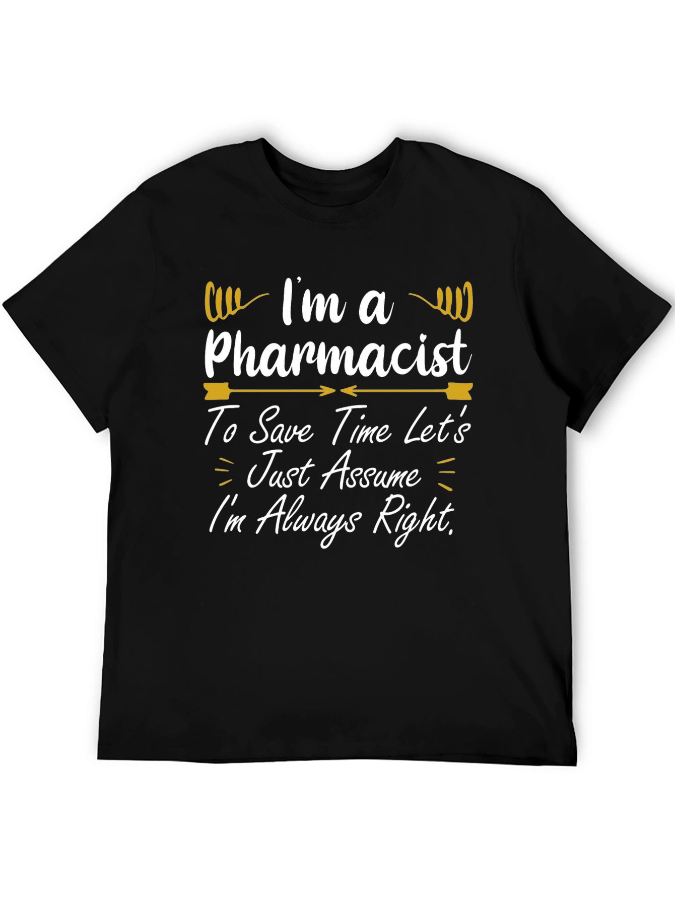 Camiseta Negra con Diseño de Farmacéutico