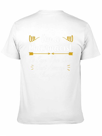 Camiseta Negra con Diseño de Farmacéutico