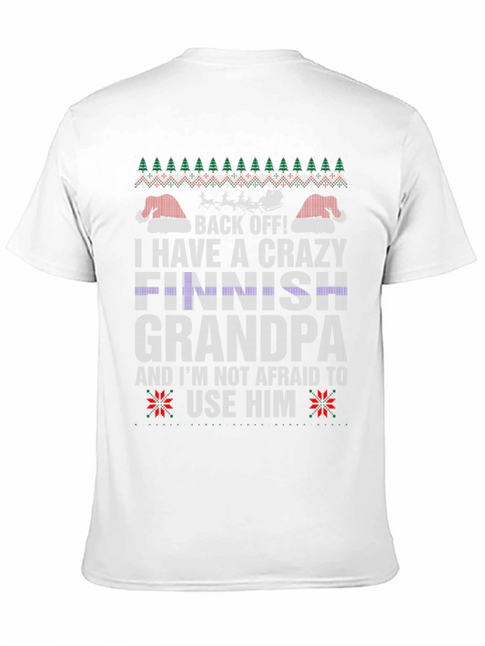 Camiseta Abuelo Finlandés Loco Navideña