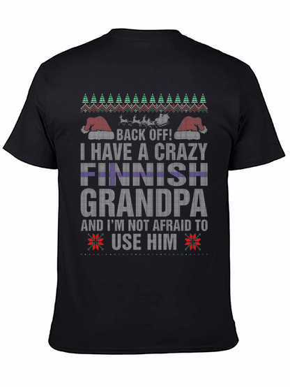 Camiseta Abuelo Finlandés Loco Navideña