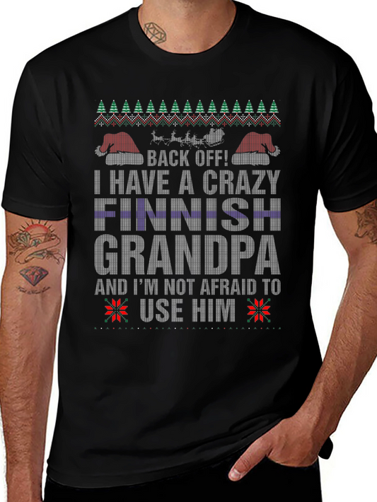 Camiseta Abuelo Finlandés Loco Navideña