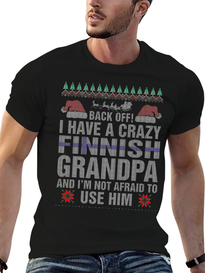 Camiseta Abuelo Finlandés Loco Navideña