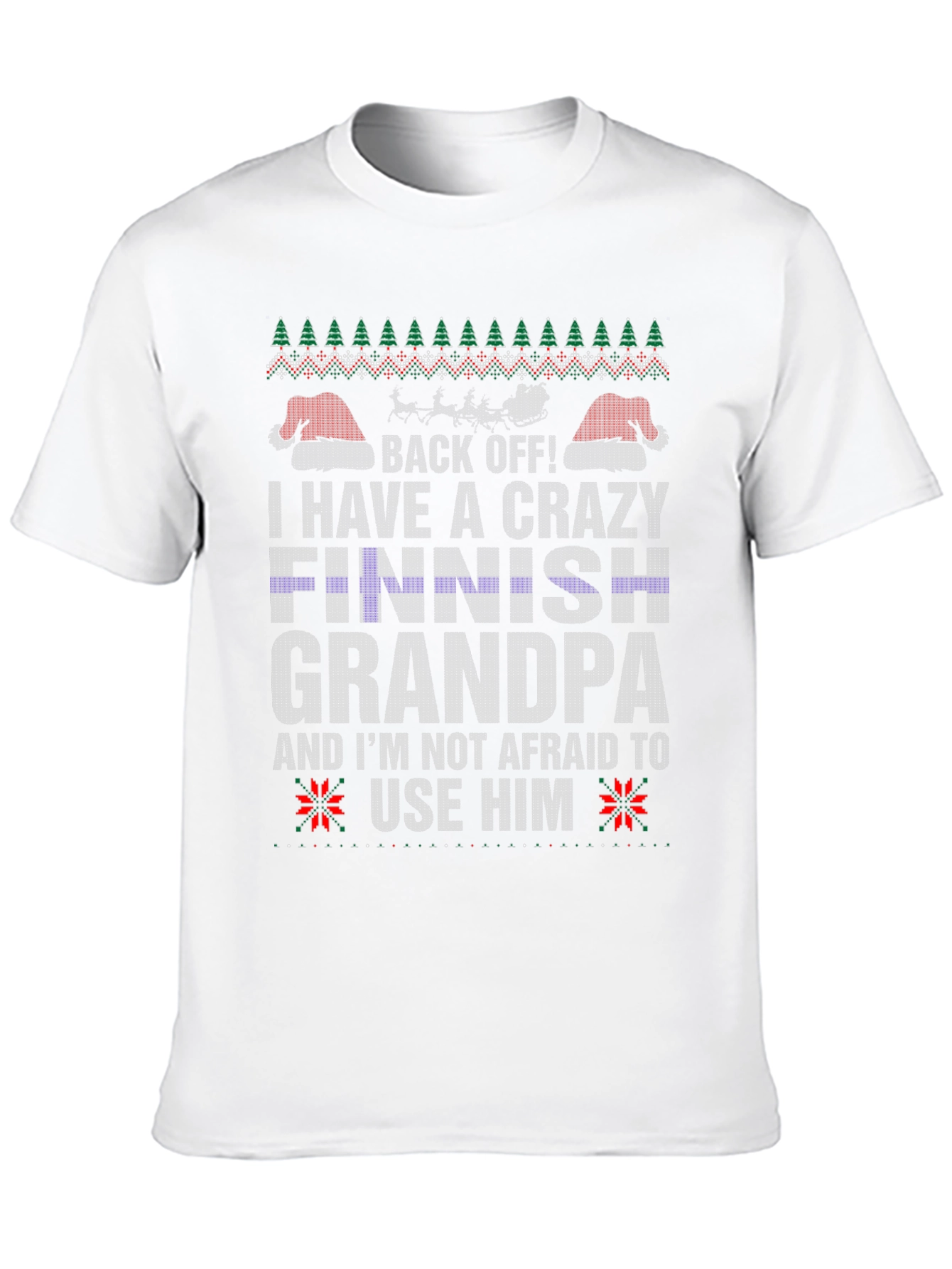 Camiseta Abuelo Finlandés Loco Navideña