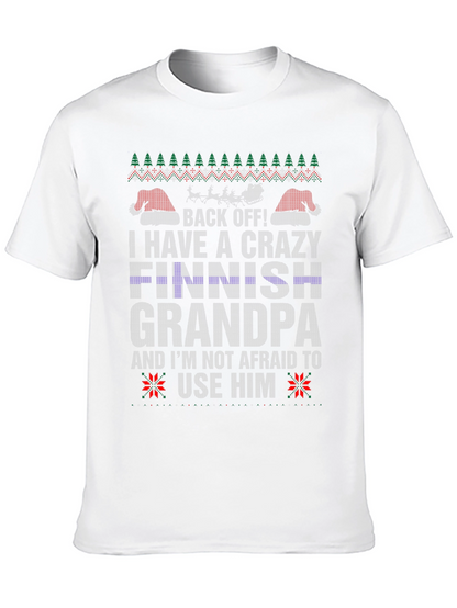 Camiseta Abuelo Finlandés Loco Navideña