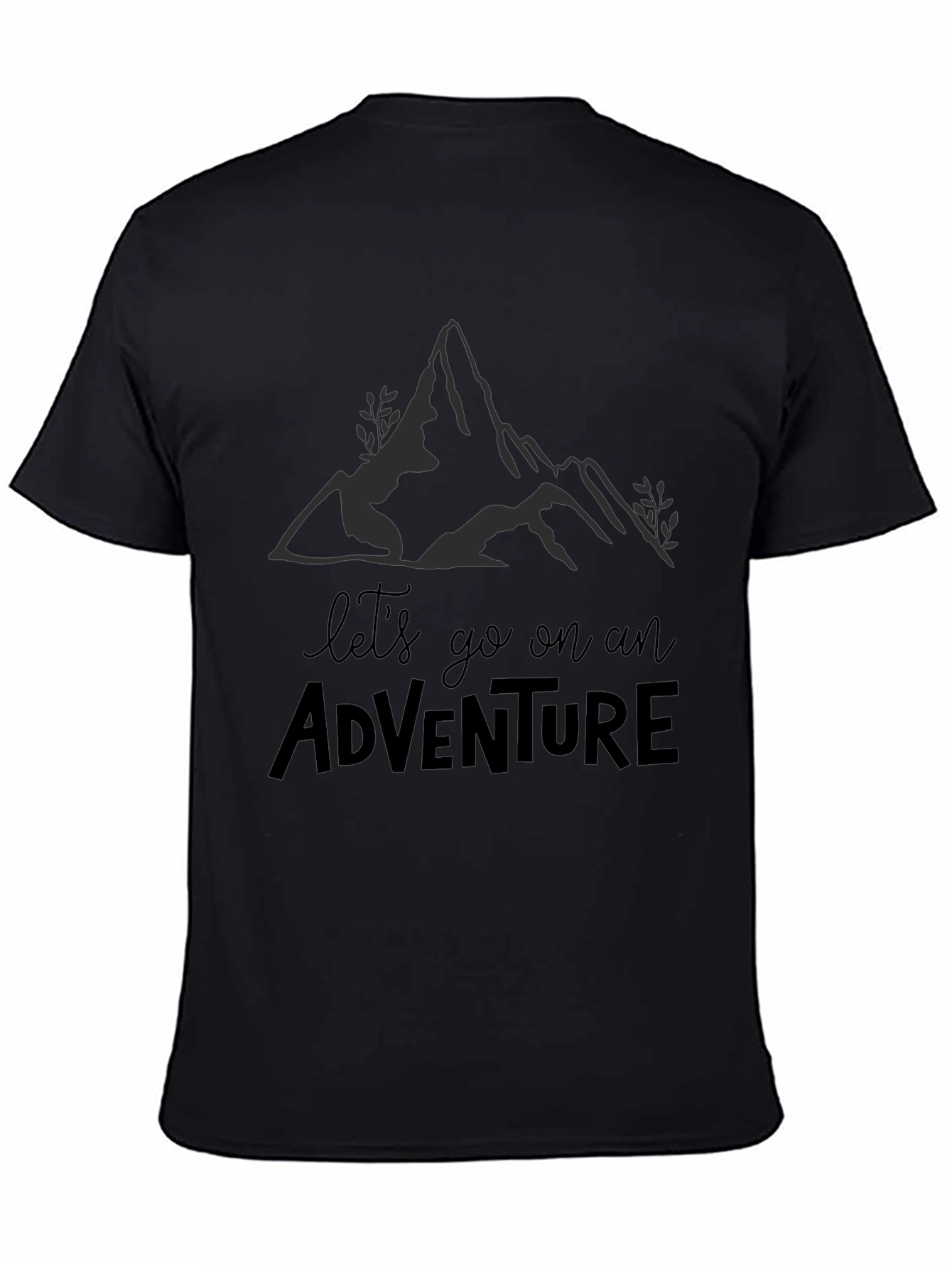 Camiseta Negra Aventura para Hombre
